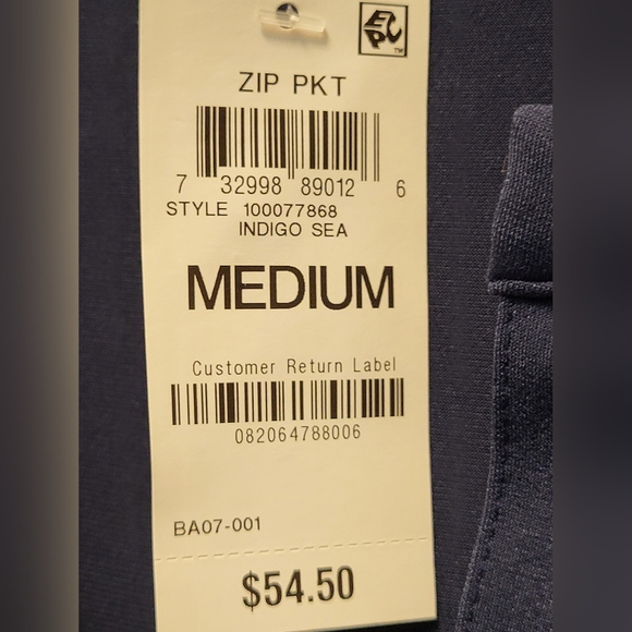 NWT, INC International Concepts Women's Deep Blue Zip-Pocket Blouse - Size M - Picture 8 of 8